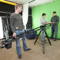 Testing out the crane