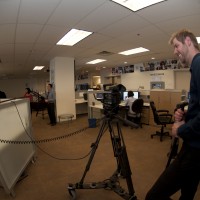 Steven working the dolly